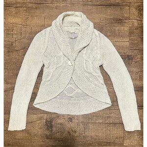SISTERS cotton blend cable knit cardigan